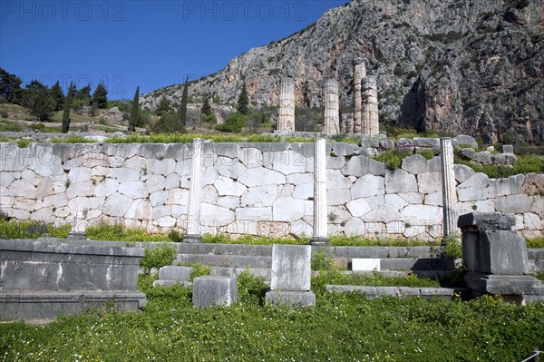 The Stoa of the Athenians, Delphi, Greece. Artist: Samuel Magal