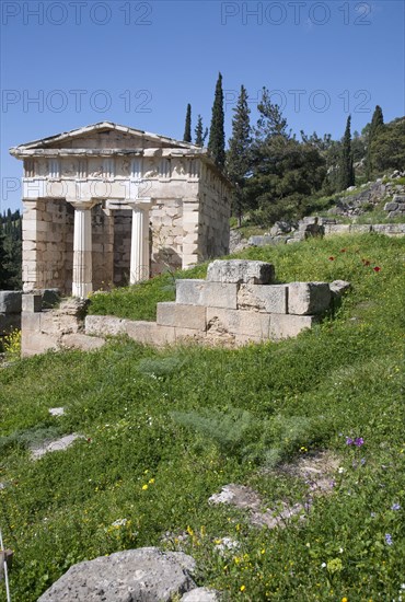 The Treasury of Athens, Delphi, Greece. Artist: Samuel Magal