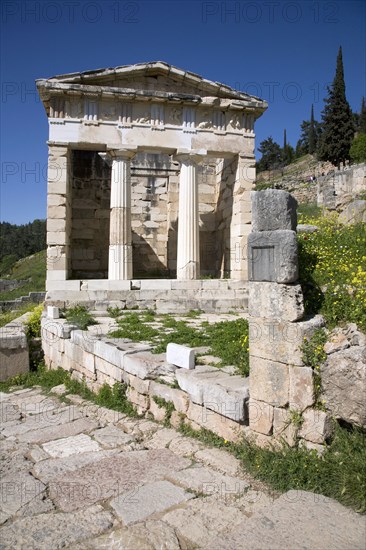 The Treasury of Athens, Delphi, Greece. Artist: Samuel Magal