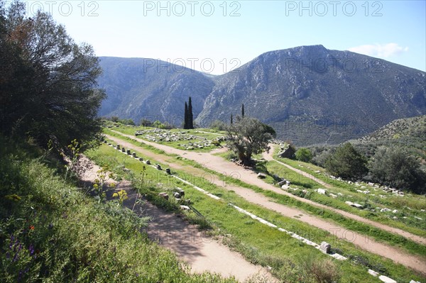 The gymnasium at Delphi, Greece. Artist: Samuel Magal