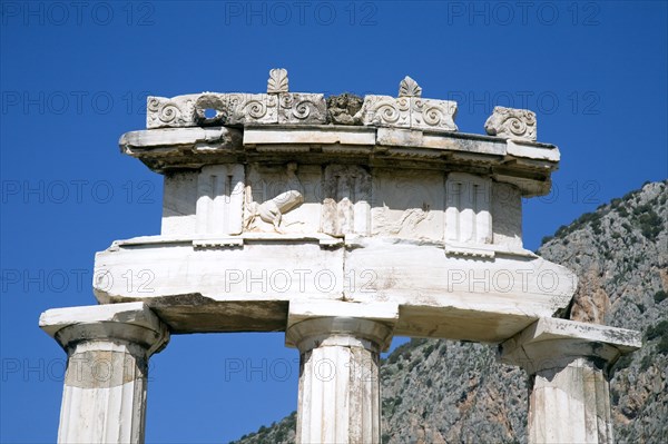 The Tholos Heroon of Phylakos at Delphi, Greece. Artist: Samuel Magal