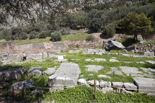 The Temple of Athena at Delphi, Greece. Artist: Samuel Magal