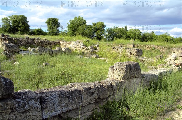 Buildings at Edessa, Greece. Artist: Samuel Magal