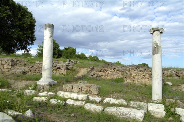 A portico in Edessa, Greece. Artist: Samuel Magal