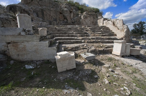 An exedra in Eleusis, Greece. Artist: Samuel Magal