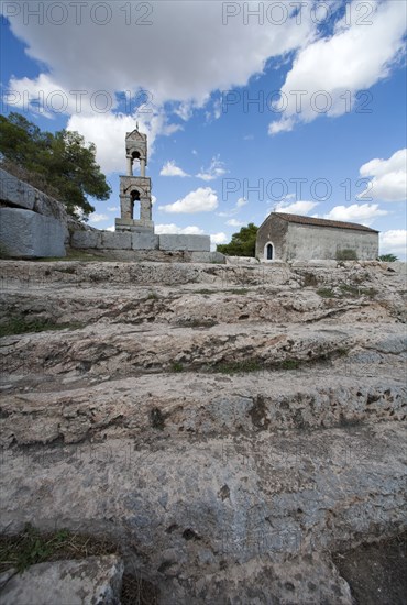 Temple L of the acropolis in Eleusis, Greece. Artist: Samuel Magal