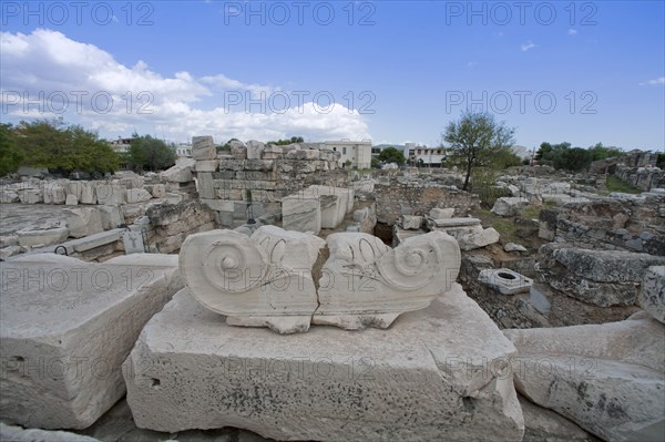 The Great Propylaea at Eleusis, Greece. Artist: Samuel Magal