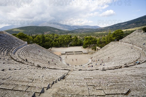 The Greek theatre at Epidauros, Greece. Artist: Samuel Magal