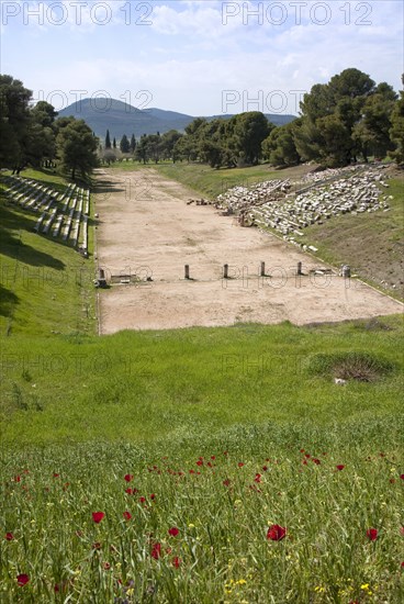 The stadium at Epidauros, Greece. Artist: Samuel Magal