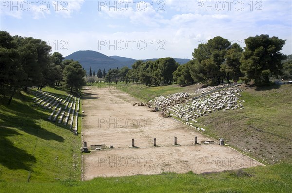 The stadium at Epidauros, Greece. Artist: Samuel Magal