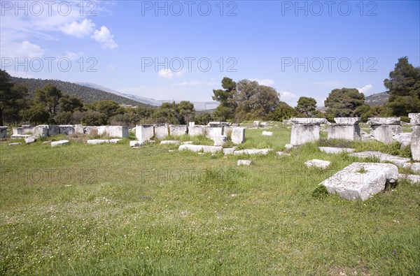 The Sacred Square at Epidauros, Greece. Artist: Samuel Magal