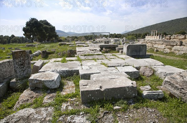 The Temple of Artemis at Epidauros, Greece. Artist: Samuel Magal