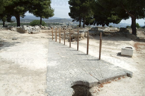 The stadium at Isthmia, Greece. Artist: Samuel Magal