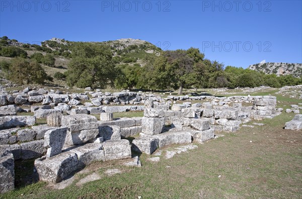 An exedra in Kassope, Greece. Artist: Samuel Magal