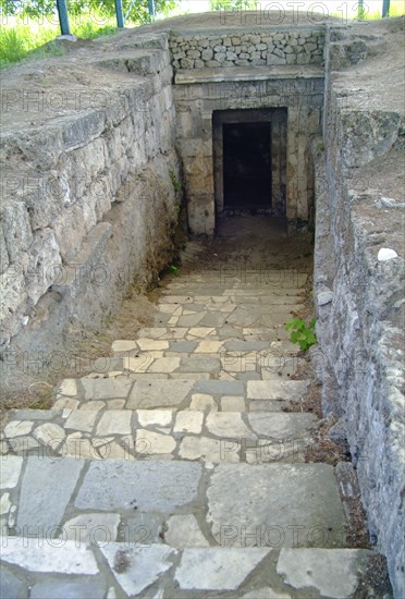 Kinch's Macedonian tomb, Lefkadia, Greece. Artist: Samuel Magal