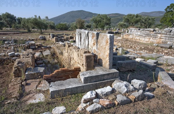 A grave monument in Messene, Greece. Artist: Samuel Magal