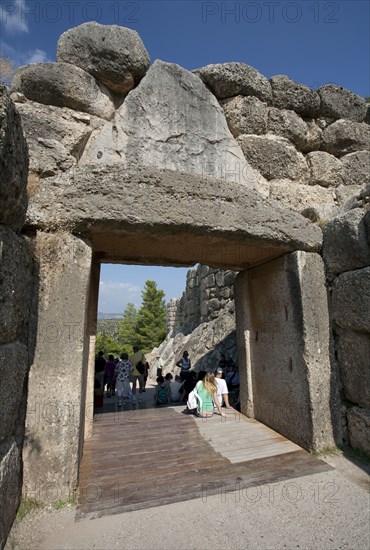 Lion Gate, Mycenae, Greece. Artist: Samuel Magal