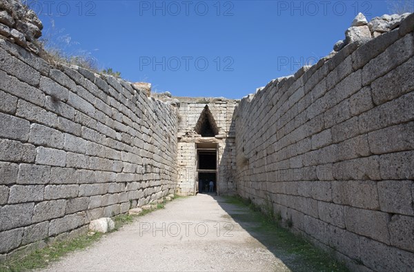 A tholos tomb of Clytemnestra, Mycenae, Greece Artist: Samuel Magal