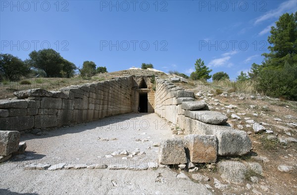 The Treasury of Atreus (Tomb of Agamemnon), Mycenae, Greece. Artist: Samuel Magal