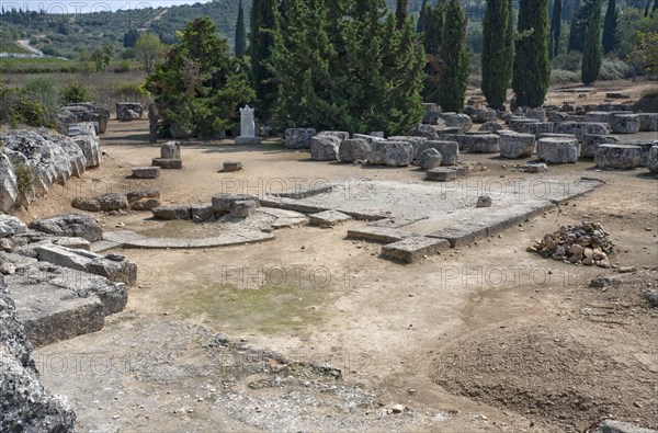 The Altar of Zeus at Nemea, Greece. Artist: Samuel Magal