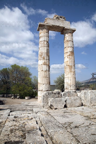 The Temple of Zeus at Nemea, Greece. Artist: Samuel Magal