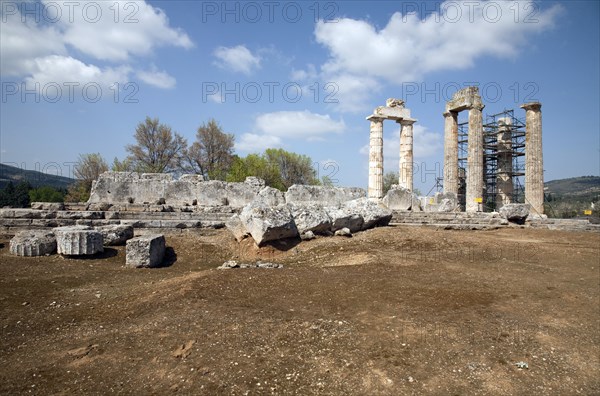 The Temple of Zeus at Nemea, Greece. Artist: Samuel Magal