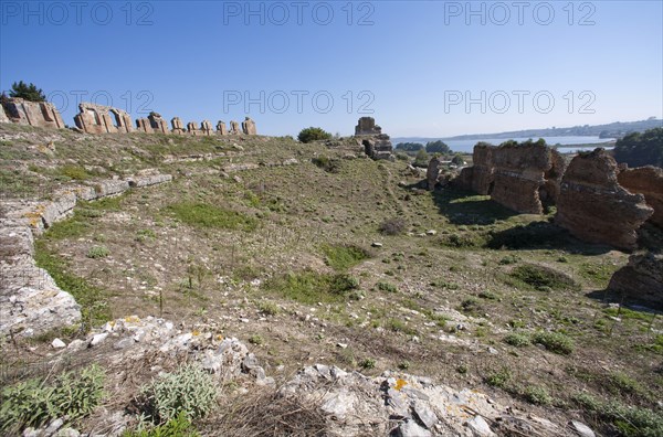 The theatre at Nikopolis, Greece. Artist: Samuel Magal