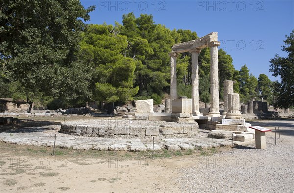 The Philippeion at Olympia, Greece. Artist: Samuel Magal