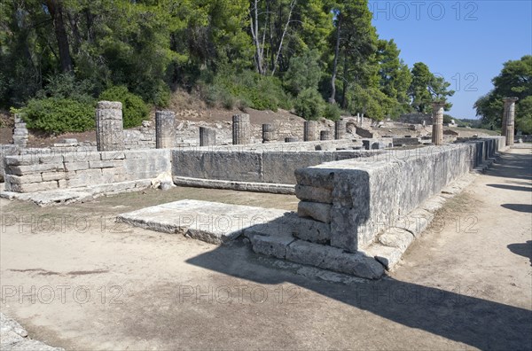 The Temple of Hera at Olympia, Greece. Artist: Samuel Magal