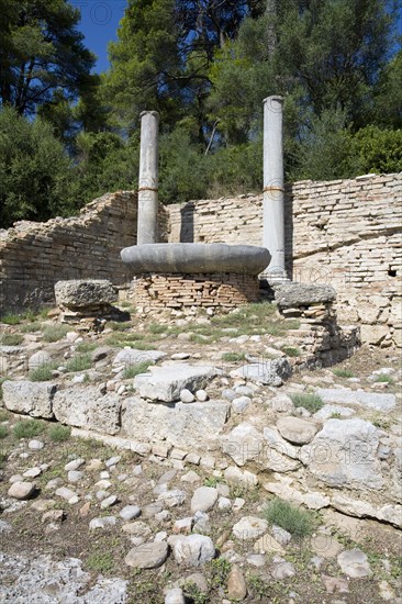 A nymphaeum in Olympia, Greece. Artist: Samuel Magal