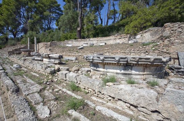 A nymphaeum in Olympia, Greece. Artist: Samuel Magal