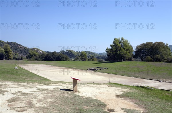 The stadium at Olympia, Greece. Artist: Samuel Magal