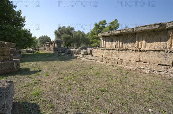 The south stoa at Olympia, Greece. Artist: Samuel Magal