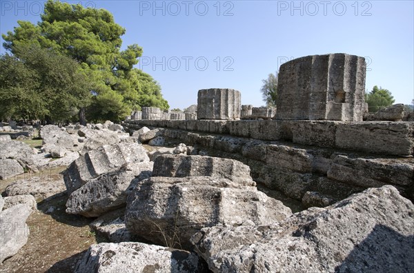 The Temple of Zeus at Olympia, Greece. Artist: Samuel Magal