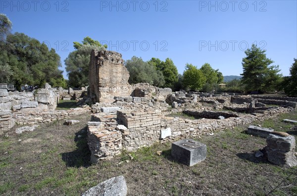 The east baths at Olympia, Greece. Artist: Samuel Magal