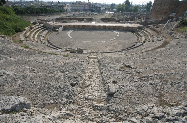 A theatre in Argos, Greece. Artist: Samuel Magal