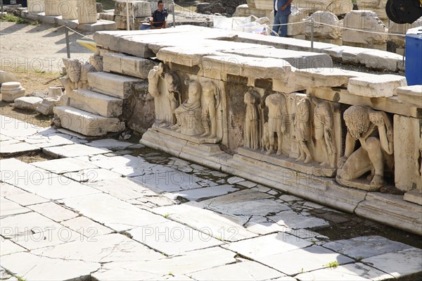 The Theatre of Dionysus, The Acropolis, Athens, Greece. Artist: Samuel Magal