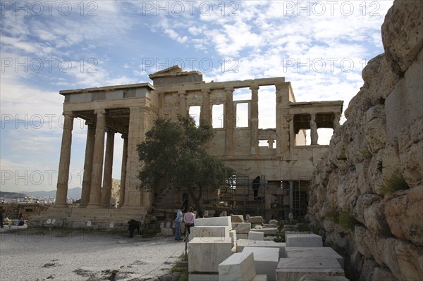 The Sacred Olive Tree, the Erechtheion, The Acropolis, Athens, Greece. Artist: Samuel Magal