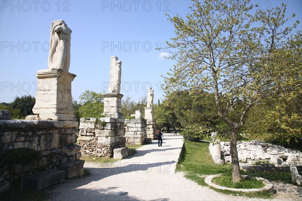 The Odeon of Agrippa in the Greek Agora of Athens, Greece. Artist: Samuel Magal