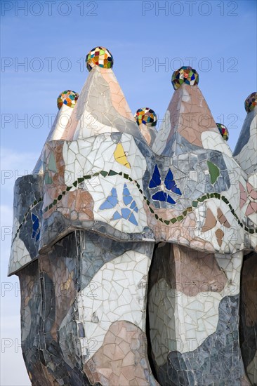 Chimneys of Battlo House, Barcelona, Spain, 2007. Artist: Samuel Magal