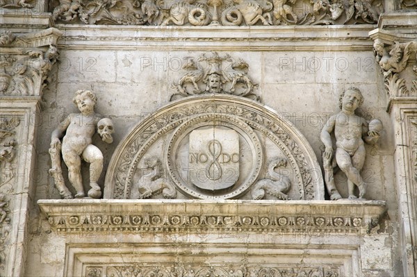 Detail of a carving, City Hall, Seville, Andalusia, Spain, 2007. Artist: Samuel Magal