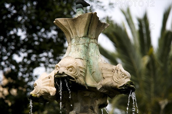 Water feature in the gardens, the Alcazar, Seville, Andalusia, Spain, 2007. Artist: Samuel Magal