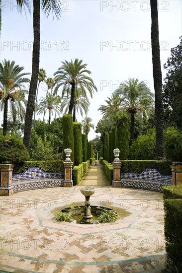 Gardens, the Alcazar, Seville, Andalusia, Spain, 2007. Artist: Samuel Magal