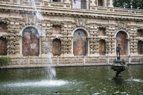 Fountain, the Alcazar, Seville, Andalusia, Spain, 2007. Artist: Samuel Magal