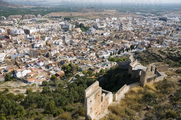 Aerial view of the city, Sagunto, Spain, 2007. Artist: Samuel Magal