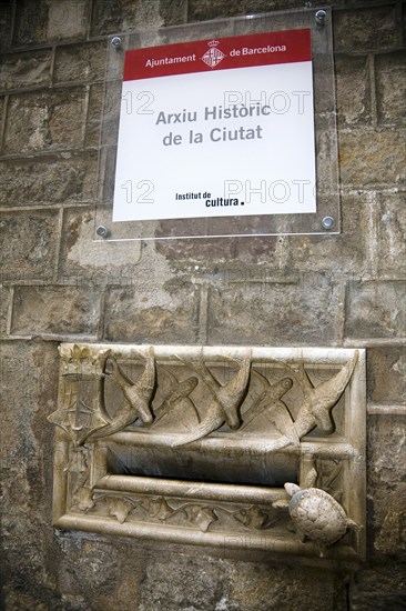 The mail box outside Ardiaca House, Archdeacon's Palace, Barcelona, Spain, 2007. Artist: Samuel Magal