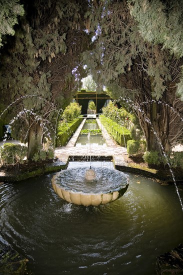 A fountain in the Palacio de Generalife, Alhambra, Granada, Spain, 2007. Artist: Samuel Magal