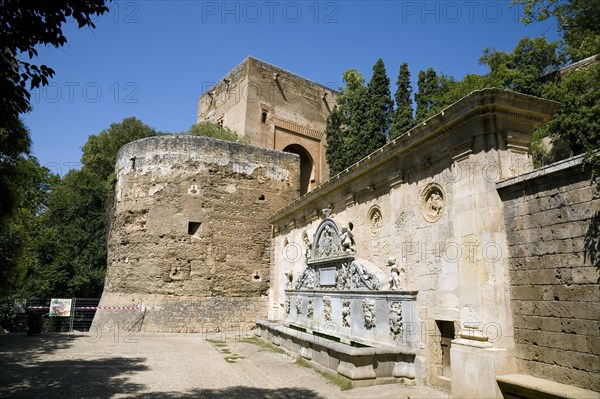 The Pillar of Emperor Charles V, Alhambra, Granada, Spain, 2007. Artist: Samuel Magal