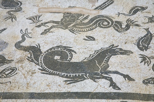 A mosaic in House 1, Italica, Spain, 2007. Artist: Samuel Magal