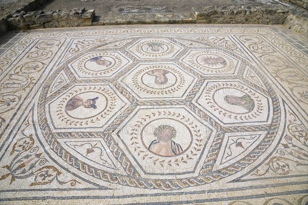 A mosaic in House 3, Italica, Spain, 2007. Artist: Samuel Magal